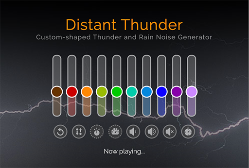 Sound generators allow you to generate your own thunderstorm sounds.